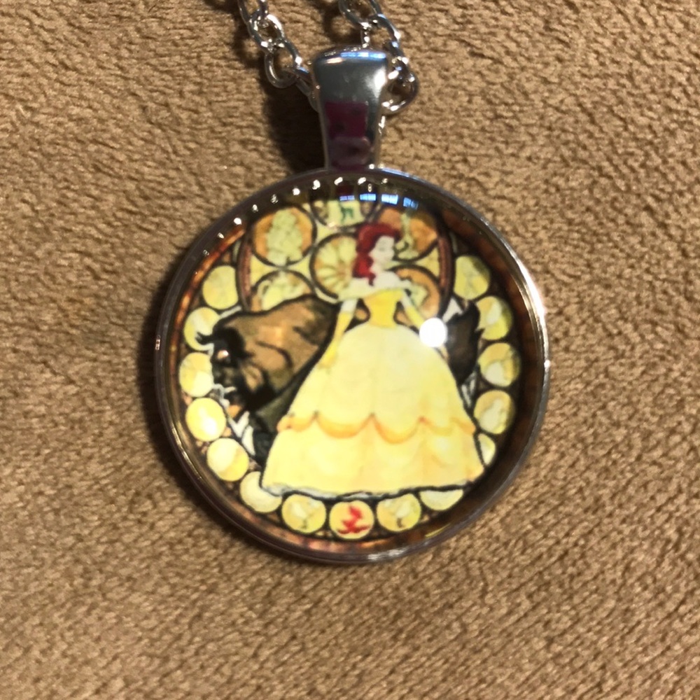 Beauty and the Beast Pendant Necklace NEW